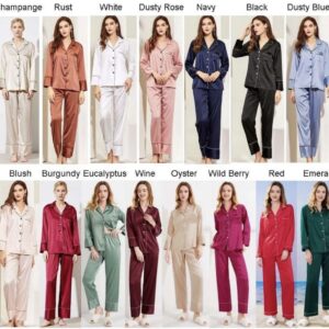 Childrens Satin Silk Long Pjs