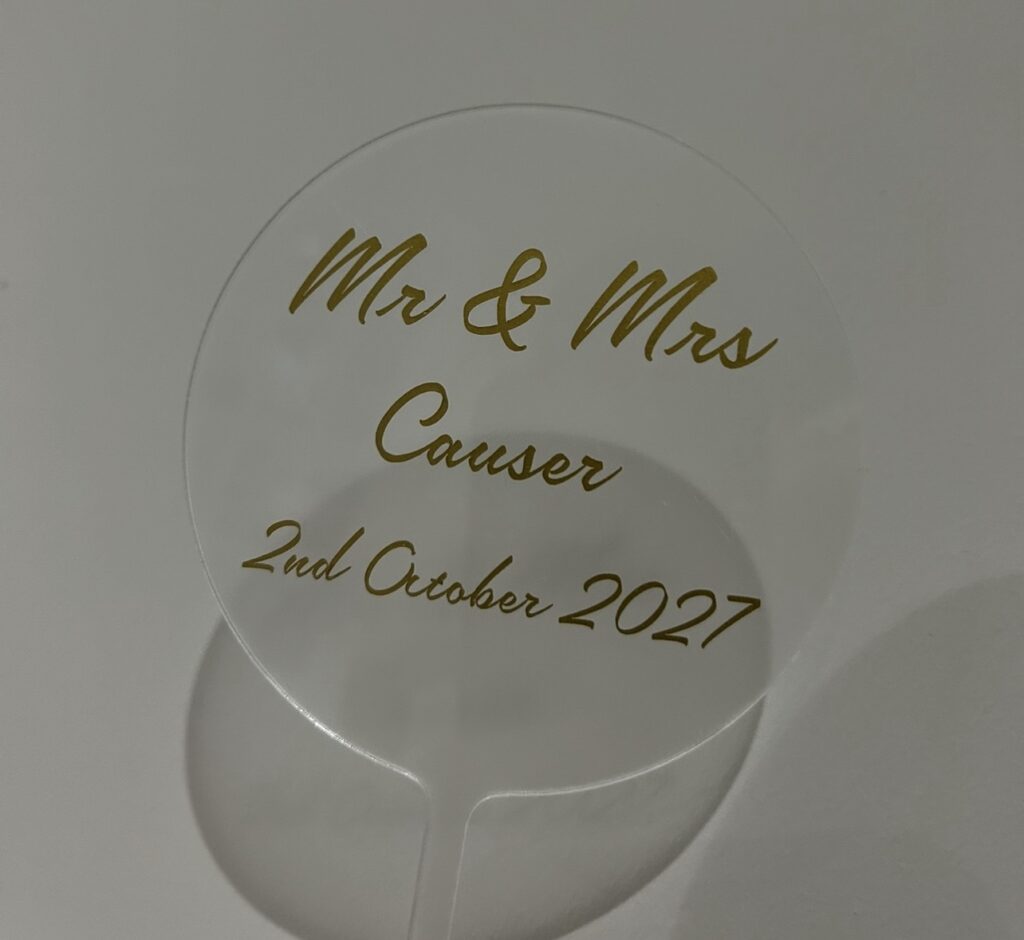 Acrylic Round Cake Toppers