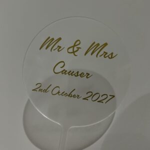 Acrylic Round Cake Toppers